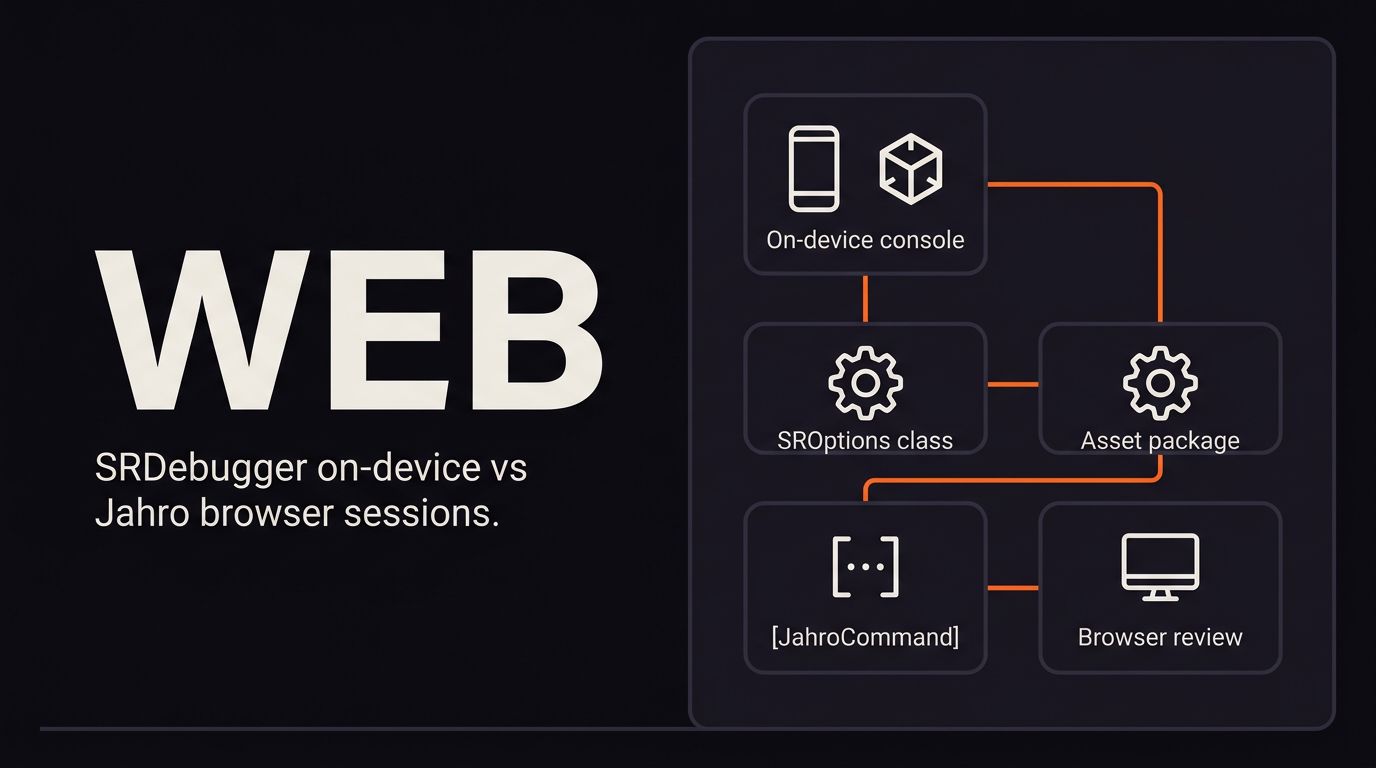 SRDebugger vs Jahro — Unity Runtime Debugging Compared cover image